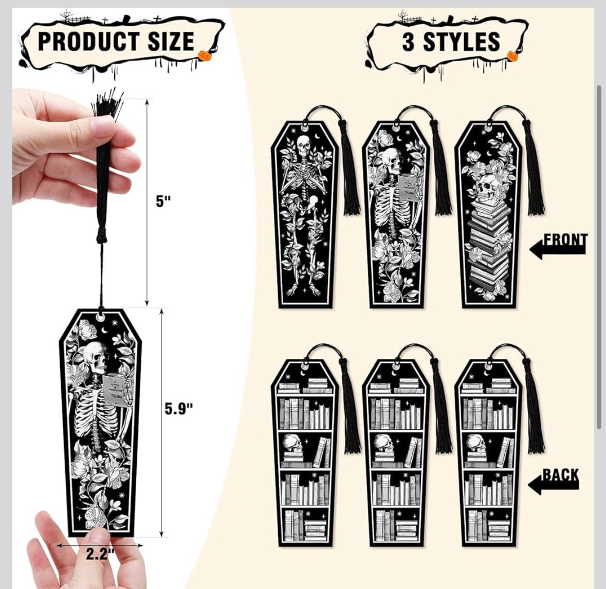 Skeleton Bookish Bookmark