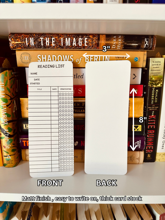 Reading Tracker Bookmark