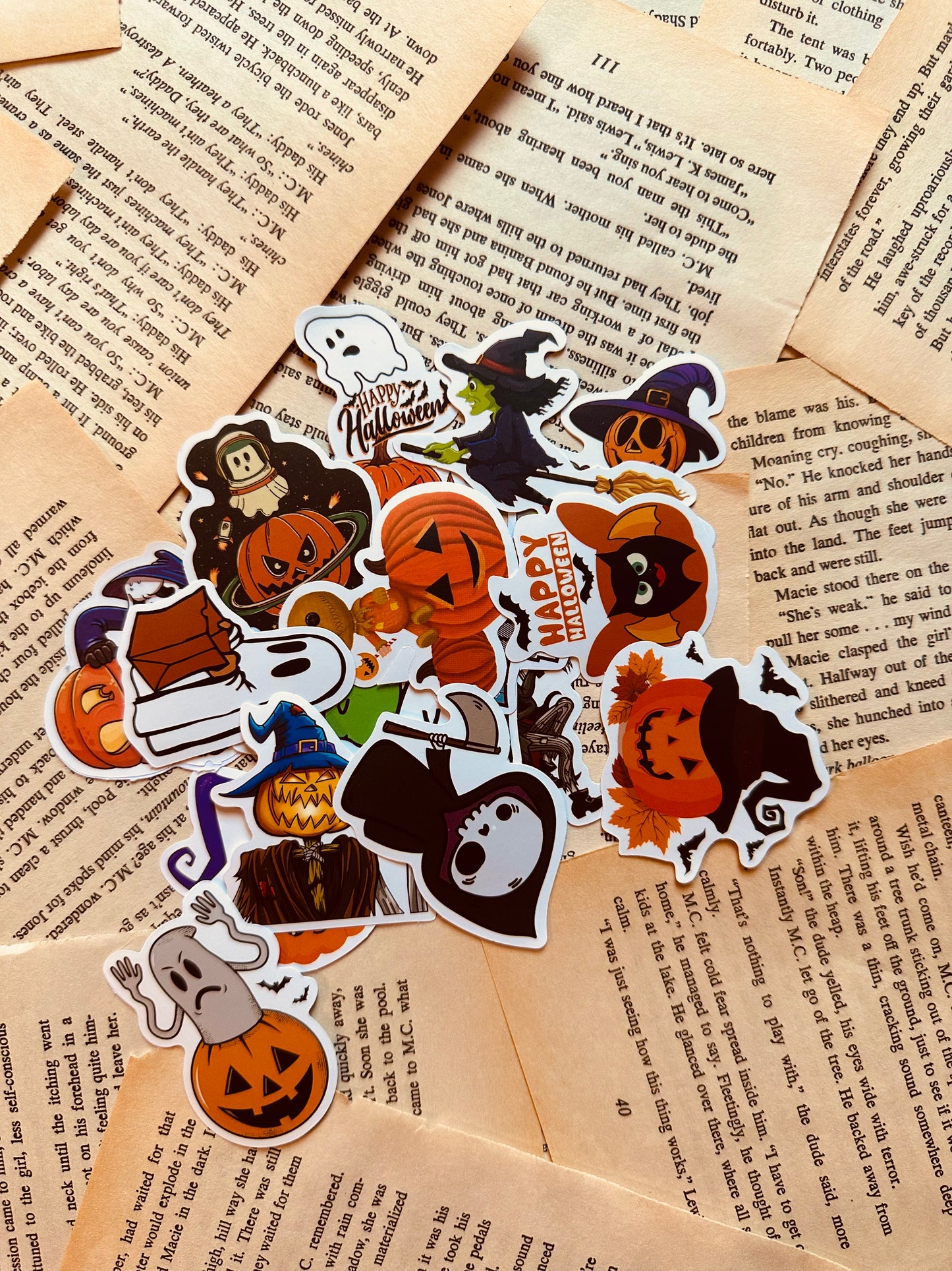 Spooky Waterproof Vinyl Stickers