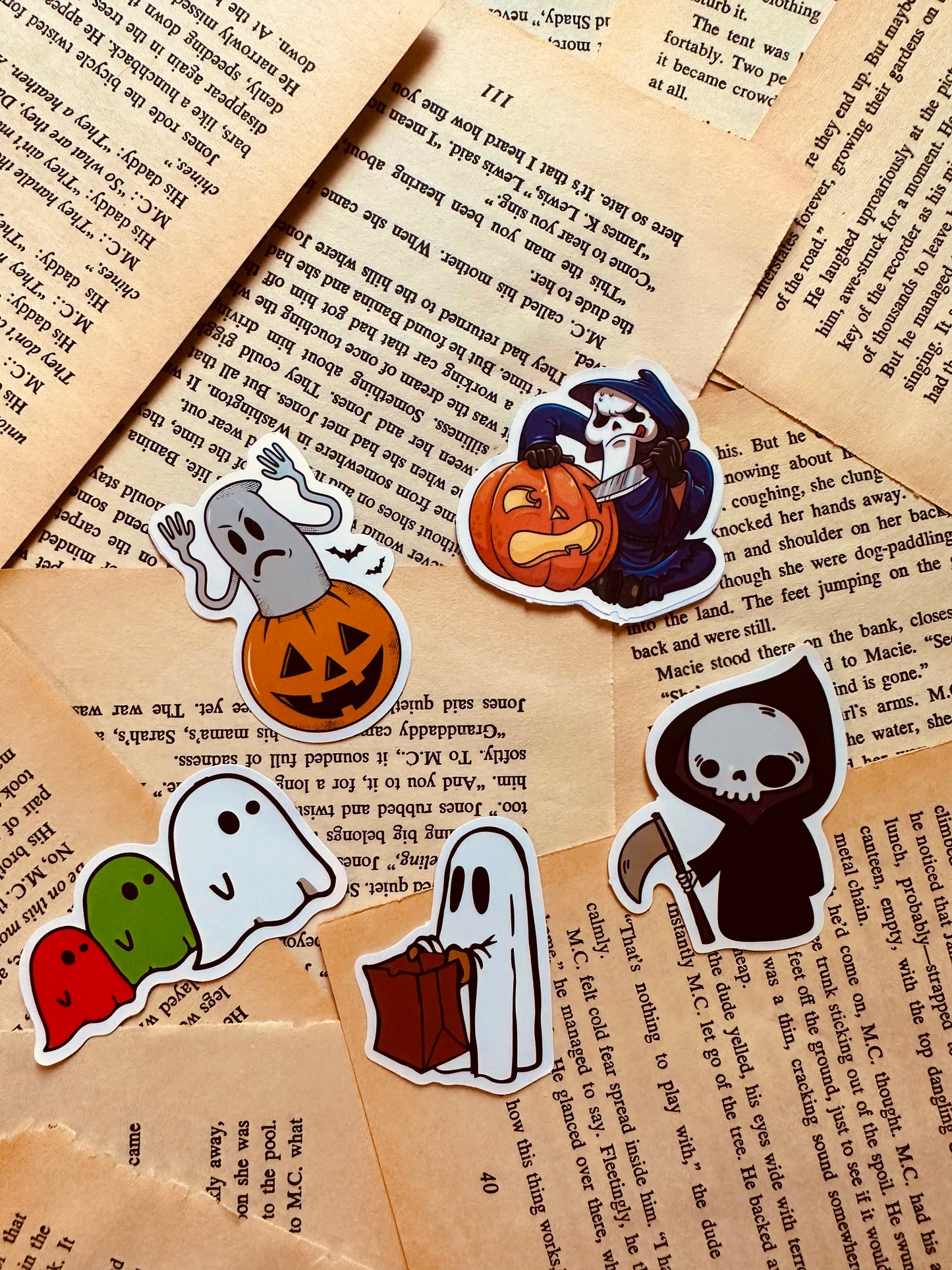 Spooky Waterproof Vinyl Stickers
