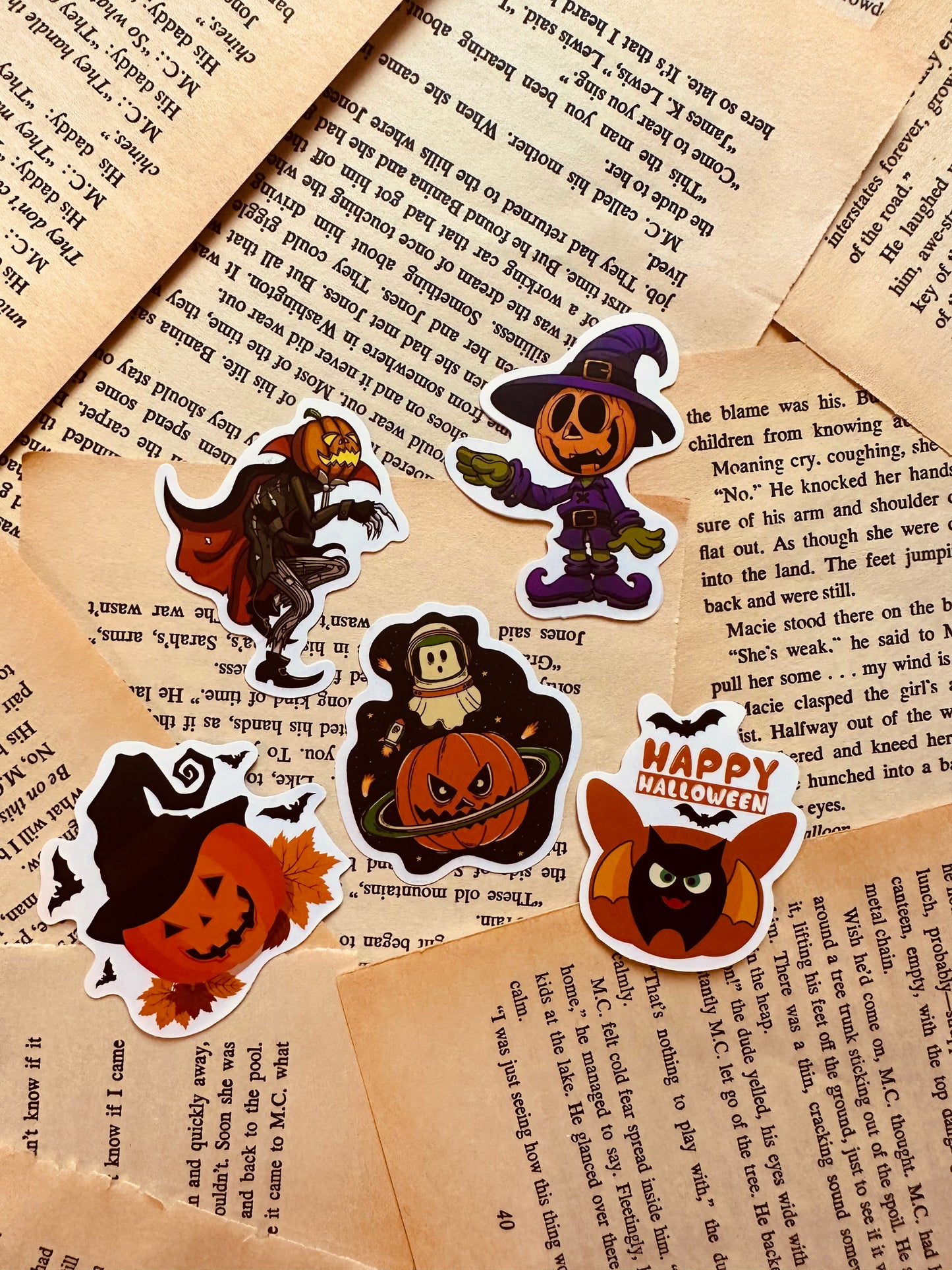 Spooky Waterproof Vinyl Stickers