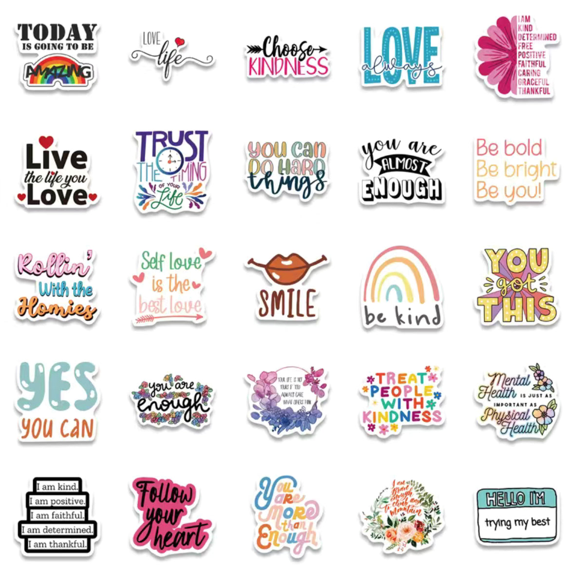 Mental Health Waterproof Vinyl Stickers